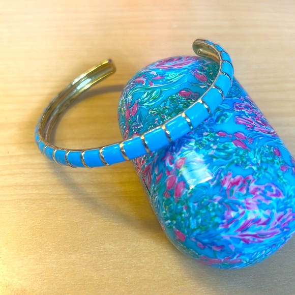 Blue Enamel Cuff Bangle Bracelet *NEW* - Picture 4 of 8